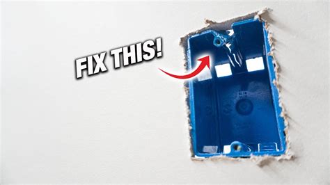 fix junction box|repair broken electrical outlet box.